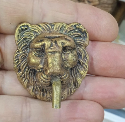 Testa leone terracotta - di,